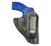 VlaMiTex IWB Funda para Revólver Smith & Wesson 640/642 / 649 Combat de Piel Negro (para diestros - IWB 11)