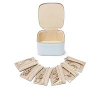 Vlando Joyero de viaje, moderno organizador de joyas con 6 bolsas para joyas, almacenamiento de joyas pequeño, organizador de joyas para mujeres, niñas, para pendientes, cadenas, regalo para mujeres,