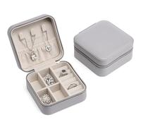 Vlando Joyero para mujer, joyero, pendientes, viajes, joyas, caja de piel, para guardar pendientes, anillos, cadenas delicadas, relojes y lápiz labial