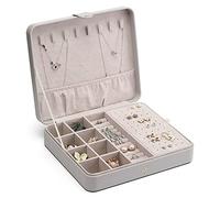 Vlando Joyeros Mujer Organizador, Portátil Pequeña Joyero de Viaje Decorativas Cajas con PU Cuero y Forro de Terciopelo, Caja Joyero Niña mujer para Anillos