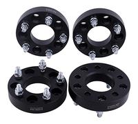 VLAOSCHI Adaptadores de ruedas forjados negros de 5 x 4.5 a 5 x 4.75 pulgadas con pernos de 1/2 pulgadas compatibles con Jeep-Ford 5 Lug 5x114.3 a 5x120.65 para Wrangler Cherokee Liberty Taurus Edge Explorer Ranger - Paquete de 4