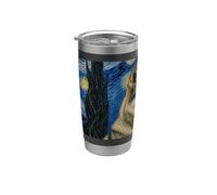 Vlciak Checoslovaco Van Gogh Noche estrellada Vaso térmico de acero inoxidable de doble pared