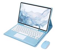 VLEAQC Funda con Teclado para Galaxy Tab S10FE+ 13,1″ 2025, Teclado Bluetooth Desmontable con Touchpad, Ratón Inalámbrico, Funda Protectora Slim, Compatible con SM-X620/X626B,Azul