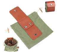 Vlecexs 2 Bolsas de Forraje Lona Plegables Bolsa Bushcraft Bolsa Recolección Riñonera Plegable Lona Búsqueda Hongos Acampar Al Aire Libre Senderismo Verde
