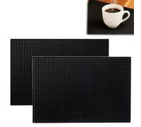 Vlecexs 2 Piezas Espresso Prensador Mat de Café, 15 * 30 cm Tamper de Café Cojín Antideslizante de Café, Alfombra de Servicio,Espresso Tamp Mat para Prensar Café (45x30 cm)