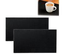Vlecexs 2 Piezas Espresso Prensador Mat de Café, 15 * 30 cm Tamper de Café Cojín Antideslizante de Café, Alfombra de Servicio,Espresso Tamp Mat para Prensar Café (30x20 cm)