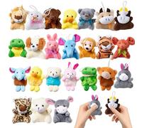 Vlecexs 24Pcs Mini Juguetes Mini Peluches Regalo para Infantiles Fiesta de Animales, Detalles Cumpleaños Invitados Niños Navidad Relleno, Regalos Cumpleaños Niños Colegio