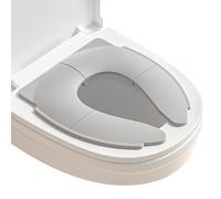 Vlecexs Adaptador WC Niños, WC Portatil Niños, Reductor WC de Viajes Plegable, Reductor de Inodoro, Entrenamiento de Baño Paraniño y Niña (Gris)