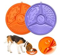Vlecexs Alfombra para Lamer Perros, 2 Piezas Alfombrillas para Lamer Perros y Gatos con Ventosas, Alimentador Lento para Aliviar la Ansiedad para Bañar Alimentar y Entrenar