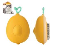 Vlecexs Cepillo para Pelo de Gato, Cepillo Autolimpiable para Pelo de Mascotas con Forma de Limón, Peine Masajeador para Limpiar el Pelo de Mascotas, Gatos y Perros
