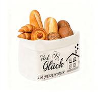 Vlecexs Cestas de pan Regalo de Bolsa de Pan Cesta Contenedor Bolsa de Pan Doméstico Fiesta Nuevo de Mudanzas Regalo de Inauguración Blanco