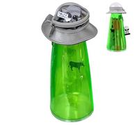 Vlecexs Estuche Escolar Portalápices Paquete Cartas Nave Espacial Alienígena Soporte Mesa Transparente Bolígrafo Cremallera Paquete Estudiantes Oficina Niñas Niños Astronautas Verde