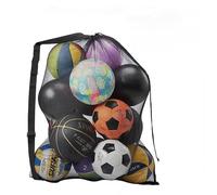 Vlecexs Extra Grande Bolsa de Pelota de Malla, 2 Piezas Bolsa Red Gran Capacidad Capacidad con Cordón y Bandolera Ajustable para Guardar Balones De Baloncesto Fútbol Voleibol