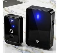 Vlectro Timbre Inalámbrico Extra Fuerte, Negro, 1 Receptor