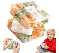 VLEDARLING Juego de Cubos Laberinto, Cubo Bola Rodadura Laberinto 3D Grande, Cubo mágico Interactivo, Rompecabezas de Cubo de Laberinto 3D Grande para Niños y Adultos, Laberinto 3D con Bolas rodantes