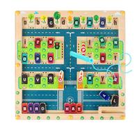 VLEDARLING Juego de Laberinto Magnético de Madera Juguetes Montessori Juegos Motricidad Fina para Niños de 2 3 4Años,Tema de Coches,Motricidad Fina Juguete de Viaje Educativo Montessori Labyrinthbrett