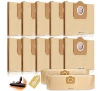 Vleuexe 12 bolsas de filtro Aspiradora para Karcher 6.959-130.0 para WD3 WD3P MV3 MV3P Premium Aspiradora,bolsas de papel,bolsas de aspiradora bolsa aspiradora universal limpieza