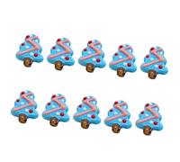 VlHpnpe 10 cuentas artísticas con forma de árbol para festivales, cuentas de vidrio pintadas a mano, suministros de manualidades para niños y adultos, suministros de manualidades de vidrio