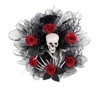 VlHpnpe Diadema mística de Halloween con diseño de rosa y esqueleto, suave con calavera para eventos temáticos, diadema de calavera rosa de Halloween