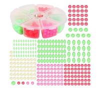 VlHpnpe Juego de equipo de pesca brillante con mangas flexibles Sea Iscas FIsh Tackle Tool para actividades al aire libre, portátil, caja de almacenamiento de equipo