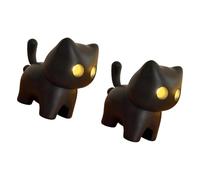 VlHpnpe Llavero de gatos negros con LED automático que brilla para encontrar la noche y divertido sonido de maullido para aliviar el estrés, paquete de regalo incluido con llavero brillante, B, D