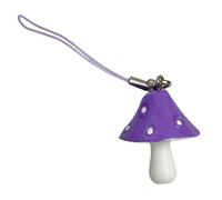 VlHpnpe Llavero de resina suave con diseño de hongo juguetón para mochilas, auriculares, accesorio funcional elegante, regalo de regalo vibrante llavero de hongo, Morado (, lanyard