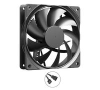 VlHpnpe Ventilador de refrigeración de 120 mm, 4 pines, 1200 rpm, 12 V, carcasa de bajo ruido, pieza de repuesto para receptor de escritorio, accesorios de radiador resistente