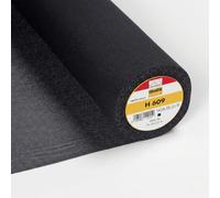 Vlieseline - Entretela termoadhesiva H609: 100 x 75 cm, color negro - Cupón tejido (2 colores disponibles) (Negro)