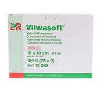vliwa Soft Fieltro compresas 10 x 10 cm estériles 4L. 150 St compresas