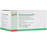 Vliwasoft, Compresas de fieltro 10 x 10 estériles, 6 capas, 50 x 2, 300 g, incoloras, 100 unidades