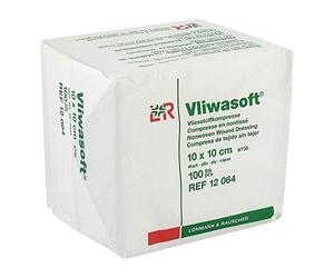 VLIWASOFT Compresas de fieltro no esterilizadas 10 x 10 cm 4 l. 100 unidades