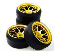 VLIZO 12mm Hex Car Parts Offset RC Drift Tires Juego de Llantas de Rueda 4Pcs DHG + PP0370 Adecuado para HSP 1:10 Drift Car Racing Car Accesorios
