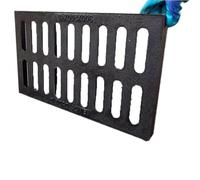 VLKLPZAHAK Cubierta De Drenaje De Hierro Fundido 50x25cm Rejilla De Drenaje Negra para Desagüe De Piso Exterior, Rejilla De Alcantarillado De Césped, Tapa De Zanja De Alta Resistencia(20x8in-50x20cm)