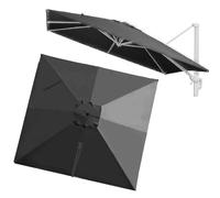 VLKLPZAHAK Sombrilla De Jardín Rectangular De Lona De Repuesto 400x300cm Sombrilla En Voladizo Toldo De Repuesto, Tela De Repuesto 8 Costillas para Sombrilla De Mesa Mercado(Grey,4x3m (13x9.8ft))