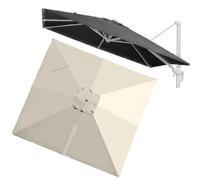 VLKLPZAHAK Sombrilla De Jardín Rectangular De Lona De Repuesto 400x300cm Sombrilla En Voladizo Toldo De Repuesto, Tela De Repuesto 8 Costillas para Sombrilla De Mesa Mercado(Beige,4x3m (13x9.8ft))