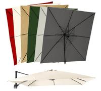 VLKLPZAHAK Sombrilla De Jardín Toldo De Repuesto 3x4m Toldo Superior De Repuesto Gran Mercado Rectangular Sombrilla De Repuesto Lona para Paraguas(Beige,4x3m (13x9.8ft))