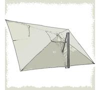 VLKLPZAHAK Sombrilla De Recambio Para Sombrilla De Exterior 3x4m 8 Costillas Toldo De Repuesto Para Cubierta Voladiza Cubierta De Reemplazo Para Sombrilla Rectangular Dosel De Reemplazo Protección UV(