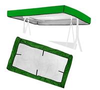 VLKLPZAHAK Techo De Repuesto para Toldo De Columpio 3 Plazas Cubierta De Reemplazo De Techo De Columpio Impermeable Columpio De Patio para Toldo para Exteriores(Green,77x49in-195x125cm)