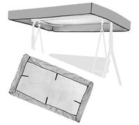 VLKLPZAHAK Techo De Repuesto para Toldo De Columpio 3 Plazas Cubierta De Reemplazo De Techo De Columpio Impermeable Columpio De Patio para Toldo para Exteriores(Grey,74.8x52in-190x132cm)