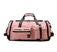 Vllcsla 67.2L Mochila Deportiva Gran Capacidad, Bolso de Gimnasio con Bolsillo Humedo, Compartimento Zapatos, Duffel Deportivo Impermeable, Bolsa de Viaje Grande de Fin de Semana (Rosado)