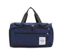 Vllcsla Bolsa de Deporte Bolsa de Lona Deportiva para Hombre y Mujer Bolsa de Lona de Gimnasia de 32,26 l con Bolsillo Húmedo y Compartimento para Zapatos, Bolsa de Lona Impermeable (Azul)
