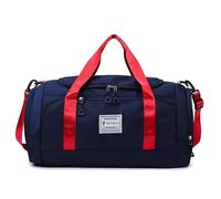 Vllcsla Bolsa de Deporte Mujer 28 L, Bolso Gimnasio con Bolsillo Húmedo, Compartimento Zapatos, Impermeable Bolsa de Viaje Resistente al Desgaste, Bolsos de Hombro Fin de Semana (Azul Oscuro)