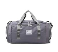 Vllcsla Bolsa de Deporte Mujer 28 L, Bolso Gimnasio con Bolsillo Húmedo, Compartimento Zapatos, Impermeable Bolsa de Viaje Resistente al Desgaste, Bolsos de Hombro Fin de Semana (Gris)