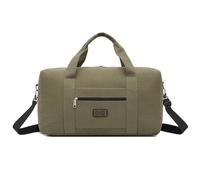 Vllcsla Bolsa de Viaje Bolsa de Lona Hombre Pequeña 20L, Bolso de Mano Viaje Hombre, Bajo el Asiento, 42x24x20 cm, Bolso de Fin de Semana Pequeño para Hombre, Correa Ajustable, Bolsa de Deporte Verde
