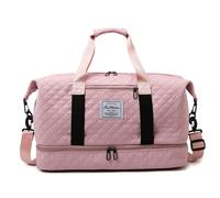 Vllcsla Bolsa Deporte Grande Bolsa Viaje Organizador para Equipaje de Mano 47x25x28CM Bolsa Gimnasia Bolsa Fin de Semana con Bolsillo Húmedo & Compartimentos Zapatos & Soporte para Esterilla Yoga