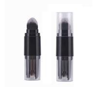 Vllcsla Brochas de Maquillaje 5 en 1 Portátil, 8 cm Corta, Incluye Brocha para Base, Brocha para Reflejos, Brocha para Sombras de Ojos, Brocha para Cejas, Brocha para Labios, Mango de Plástico