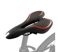 Vllold Asiento de bicicleta de montaña, cojín hueco para asiento de bicicleta, sillín de bicicleta ventilado que absorbe los golpes con tira reflectante para turismo, ciclismo de montaña, ciclismo de