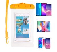 Vllold Bolsa impermeable para teléfono, bolsa transparente para teléfono móvil, pantalla táctil transparente con cordón para rafting, kayak, pesca, barco, esnórquel, camping, ciclismo