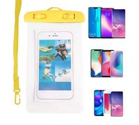 Vllold Bolsa impermeable para teléfono - Soporte para teléfono celular - Funda transparente para pantalla táctil con cordón para rafting, kayak, pesca, canotaje, esnórquel, camping, ciclismo