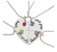 Vllold Collar a juego para mejores amigos, collar | Collares con colgante de corazón que empalman la amistad a juego - Collares a juego de rompecabezas para niñas y niños